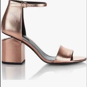 Alexander Wang Metallic Rose Block Heel Sandals